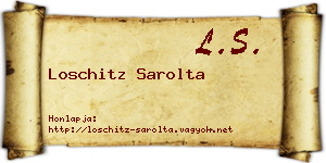 Loschitz Sarolta névjegykártya