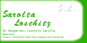 sarolta loschitz business card